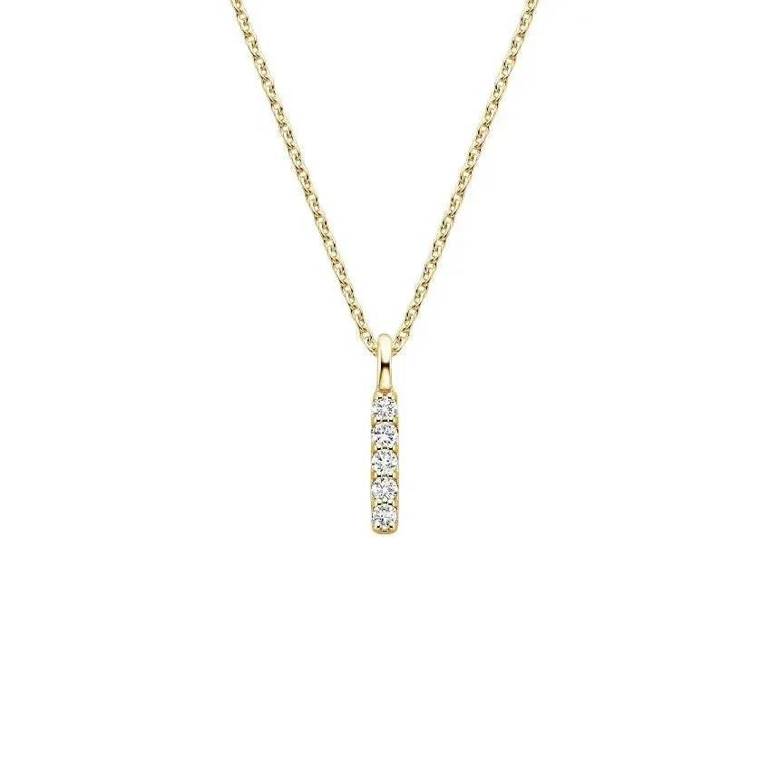 0.07CTW Pave Bar Diamond Pendant