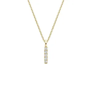 0.07CTW Pave Bar Diamond Pendant