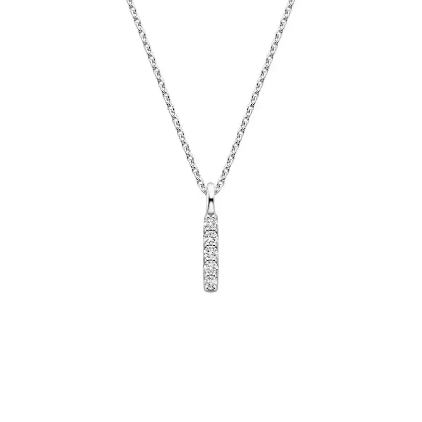 0.07CTW Pave Bar Diamond Pendant