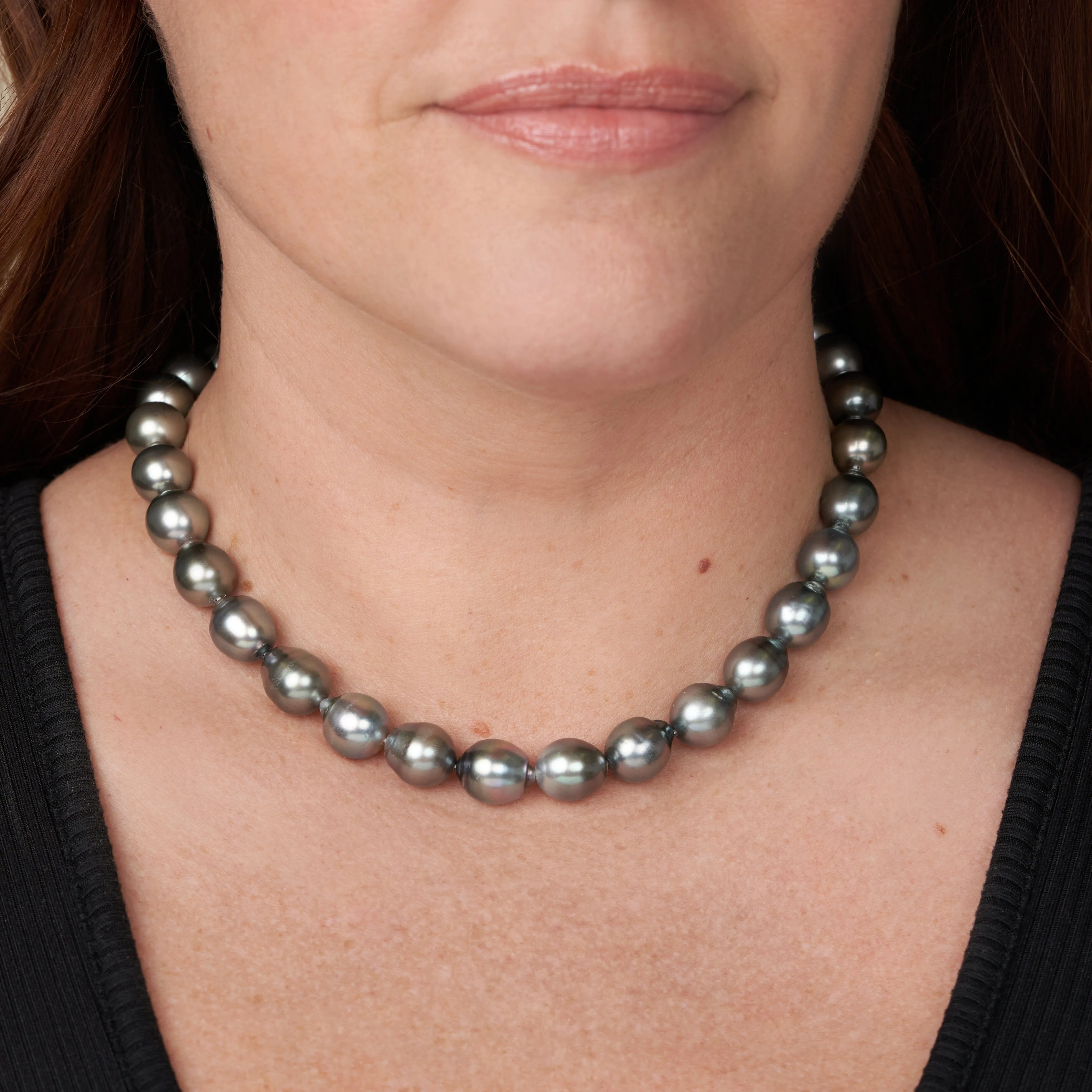 11.2-11.9 mm AA /AAA Tahitian Baroque Pearl Necklace