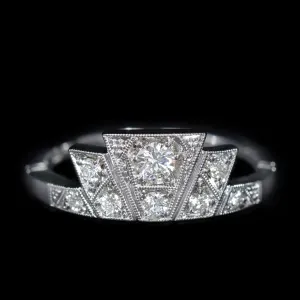 14k White Gold 0.27 CTW Diamond Tiara Band