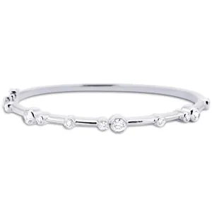 18ct White Gold 1.01ct Diamond Bubble Bangle