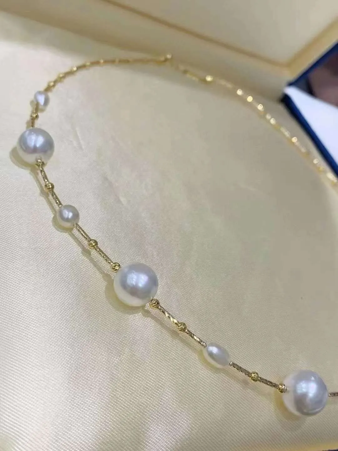 18K Gold Australia Pearl with Keshi Pearls Necklaces - TS010