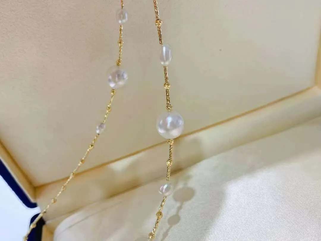 18K Gold Australia Pearl with Keshi Pearls Necklaces - TS010