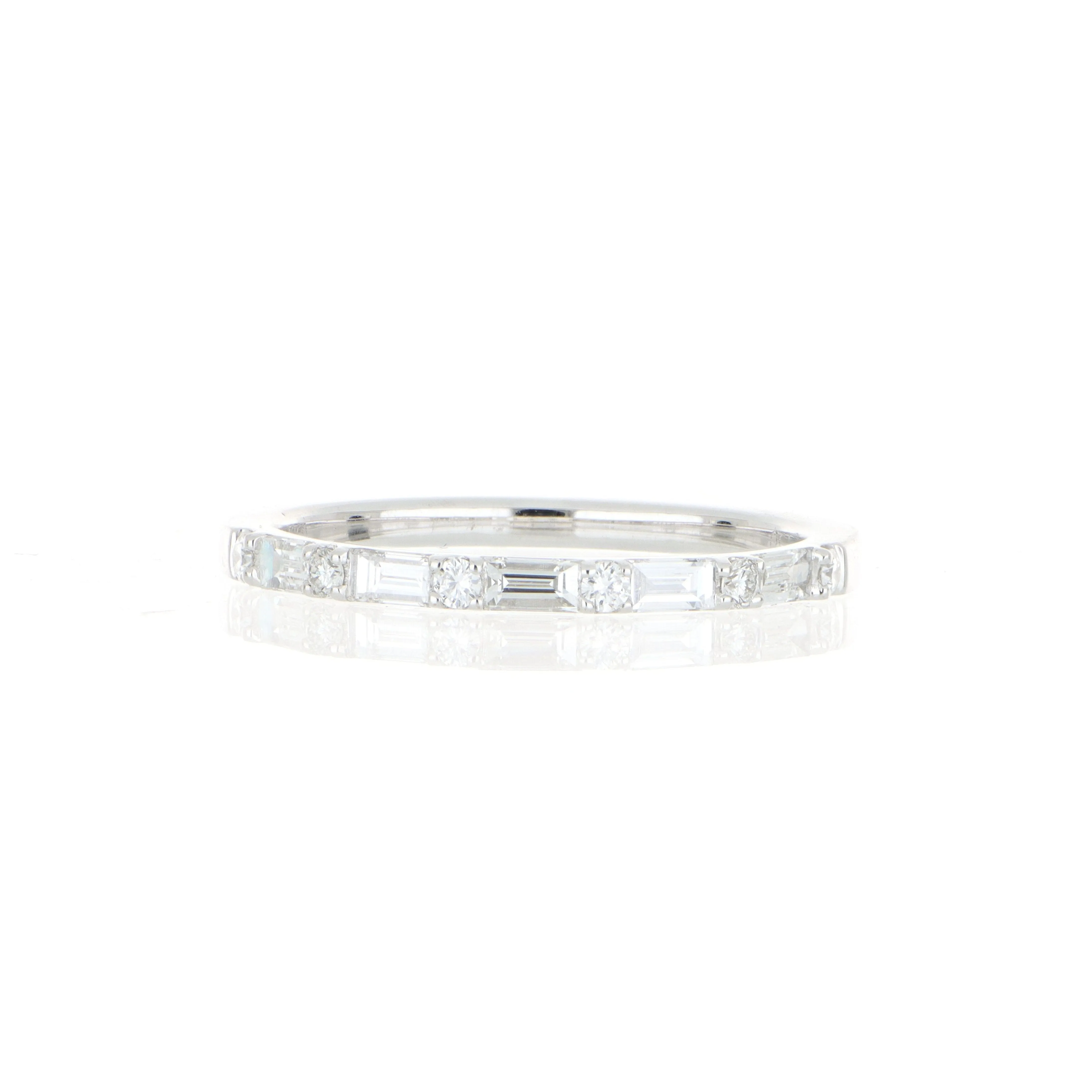 18k White Gold Diamond Band