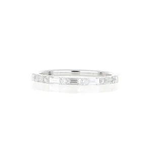 18k White Gold Diamond Band