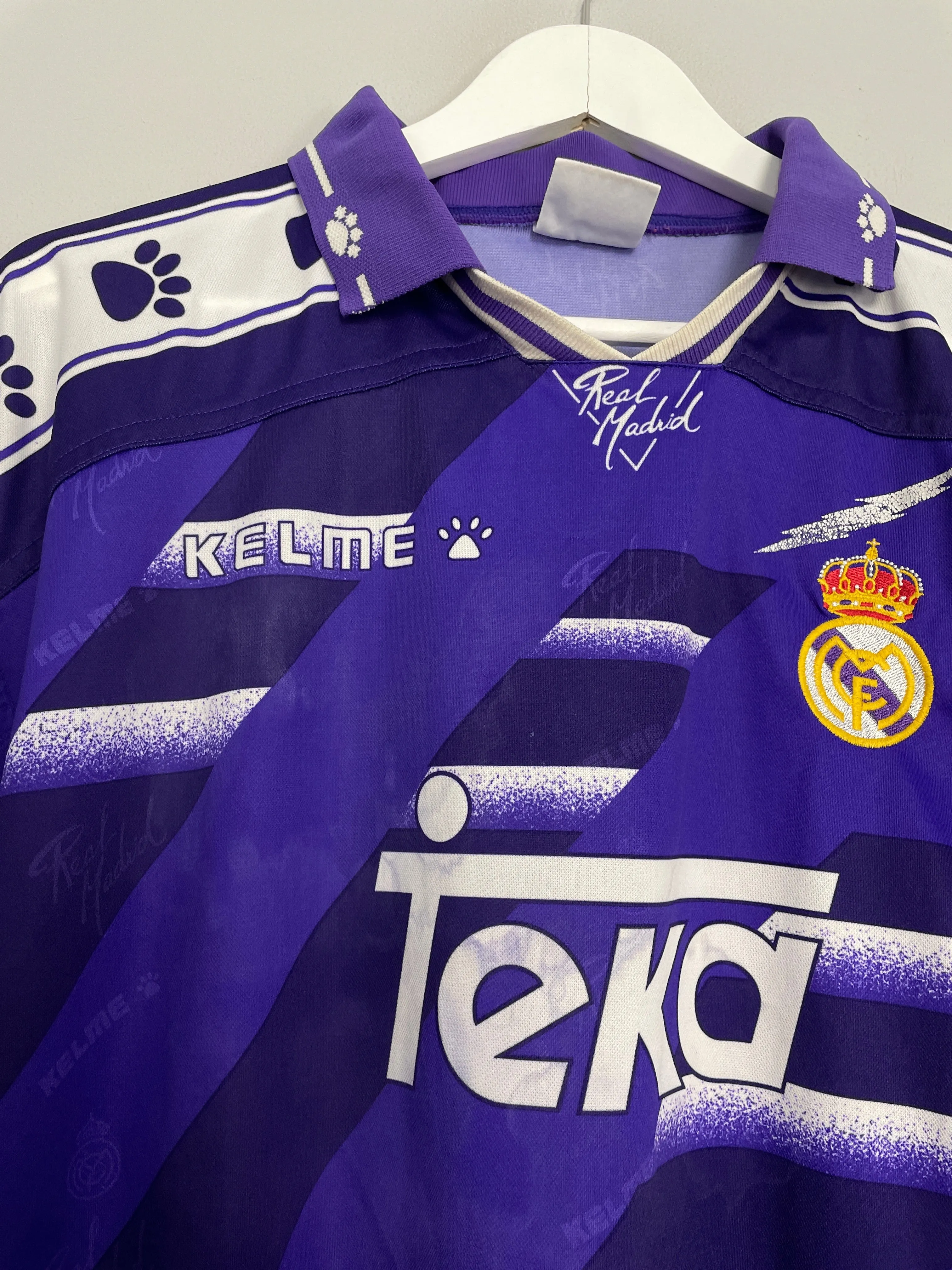 1995/97 REAL MADRID #10 (LAUDRUP) AWAY SHIRT (L) KELME