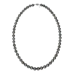 26-Inch 9.0-11.9 mm AA /AAA Green Tahitian Baroque Pearl Necklace