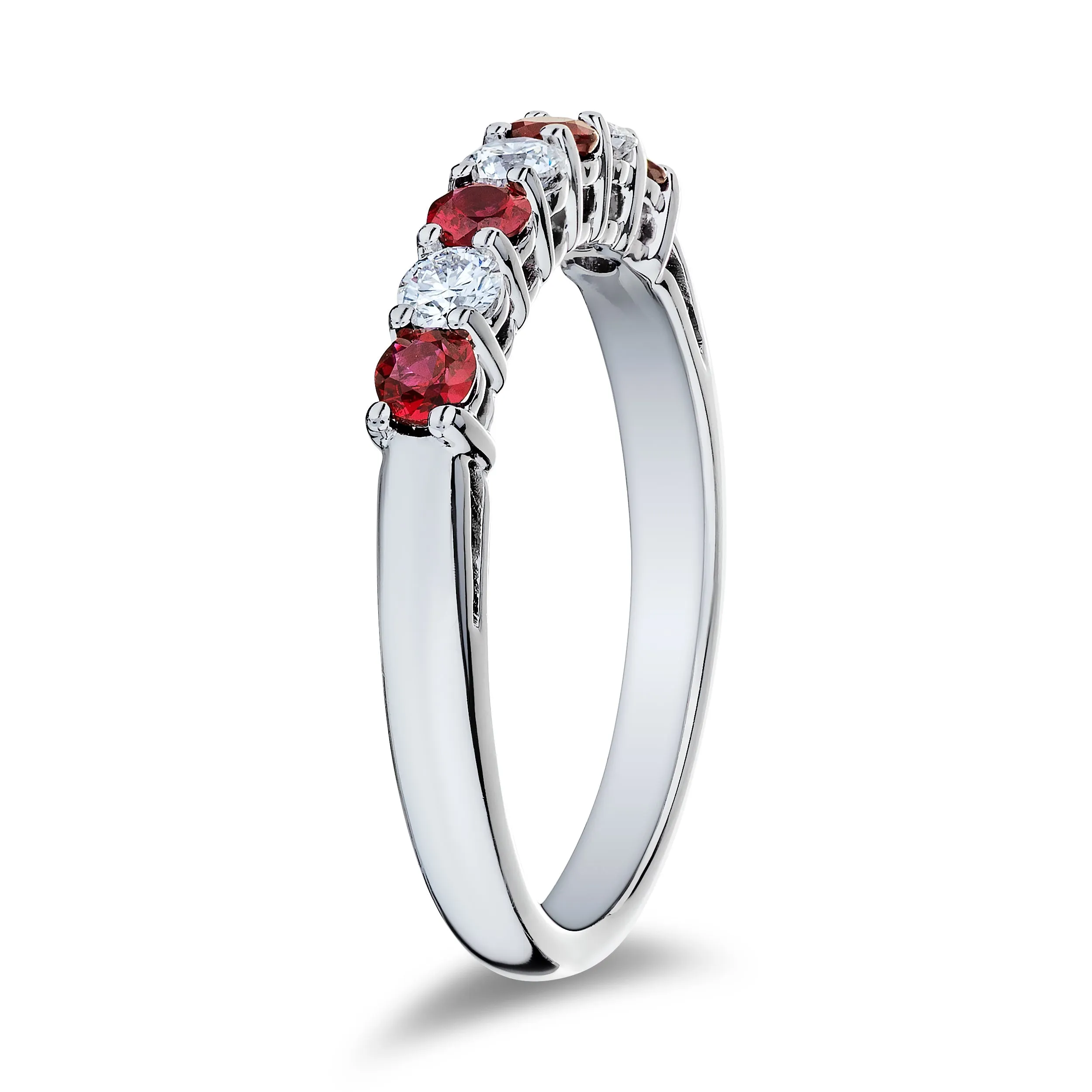 .66ctw Diamond Ruby Platinum Band