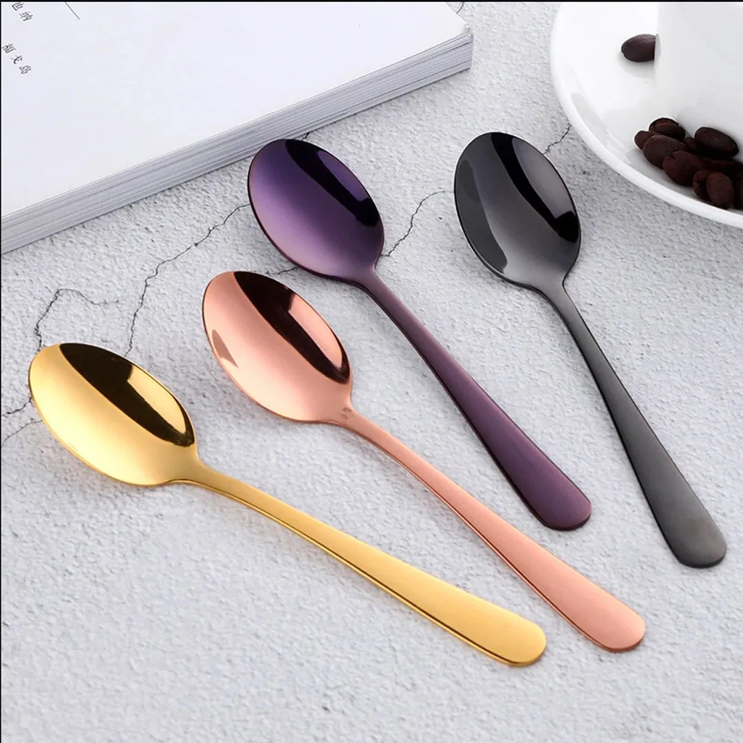 6PCS Colorful Unique Spoons Stainless Steel Cutlery Set