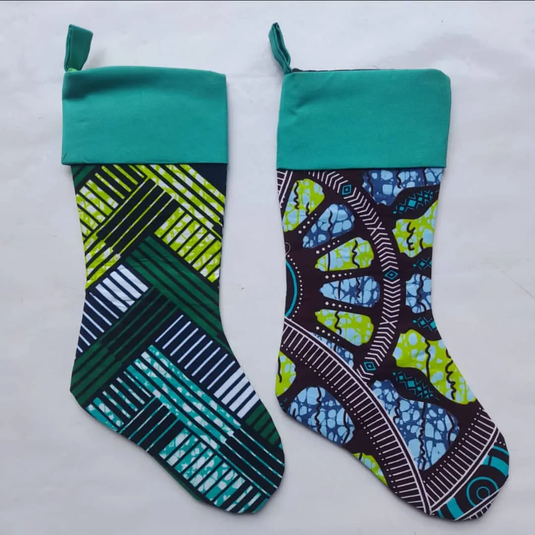 African Print Chtistmas Stockings_2