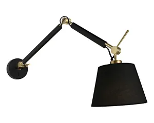 Alsta Large Black and Gold Art Deco Wall Sconce