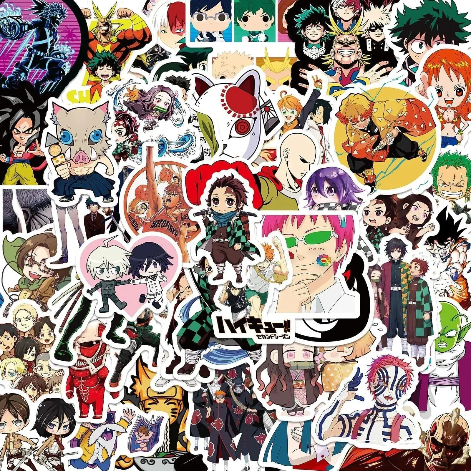 Anime Sticker Pack - 50 Unique Stickers | Otakumise