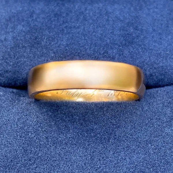 Antique Half Round Wedding Band