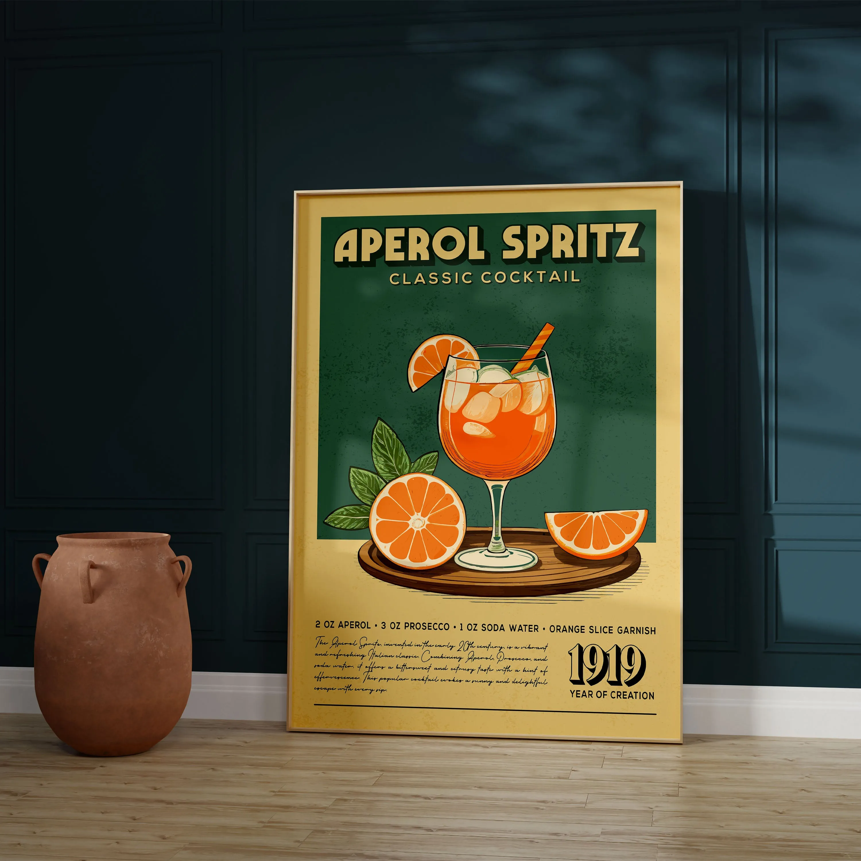 Aperol Spritz - Classic Cocktail Poster