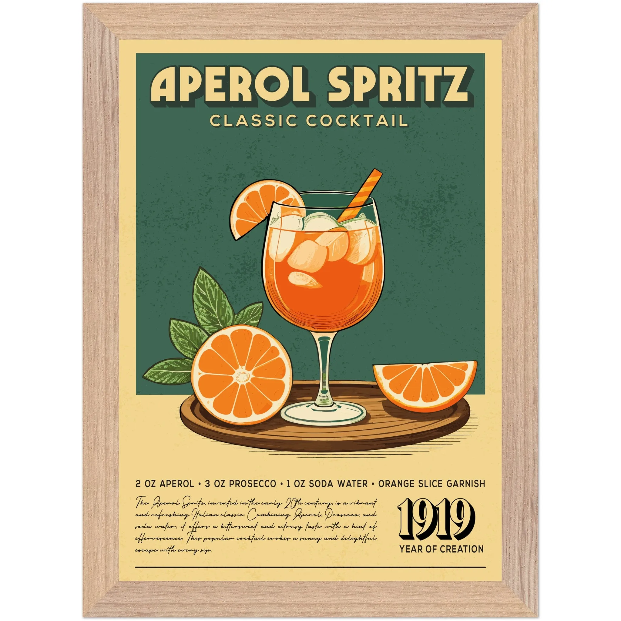 Aperol Spritz - Classic Cocktail Poster