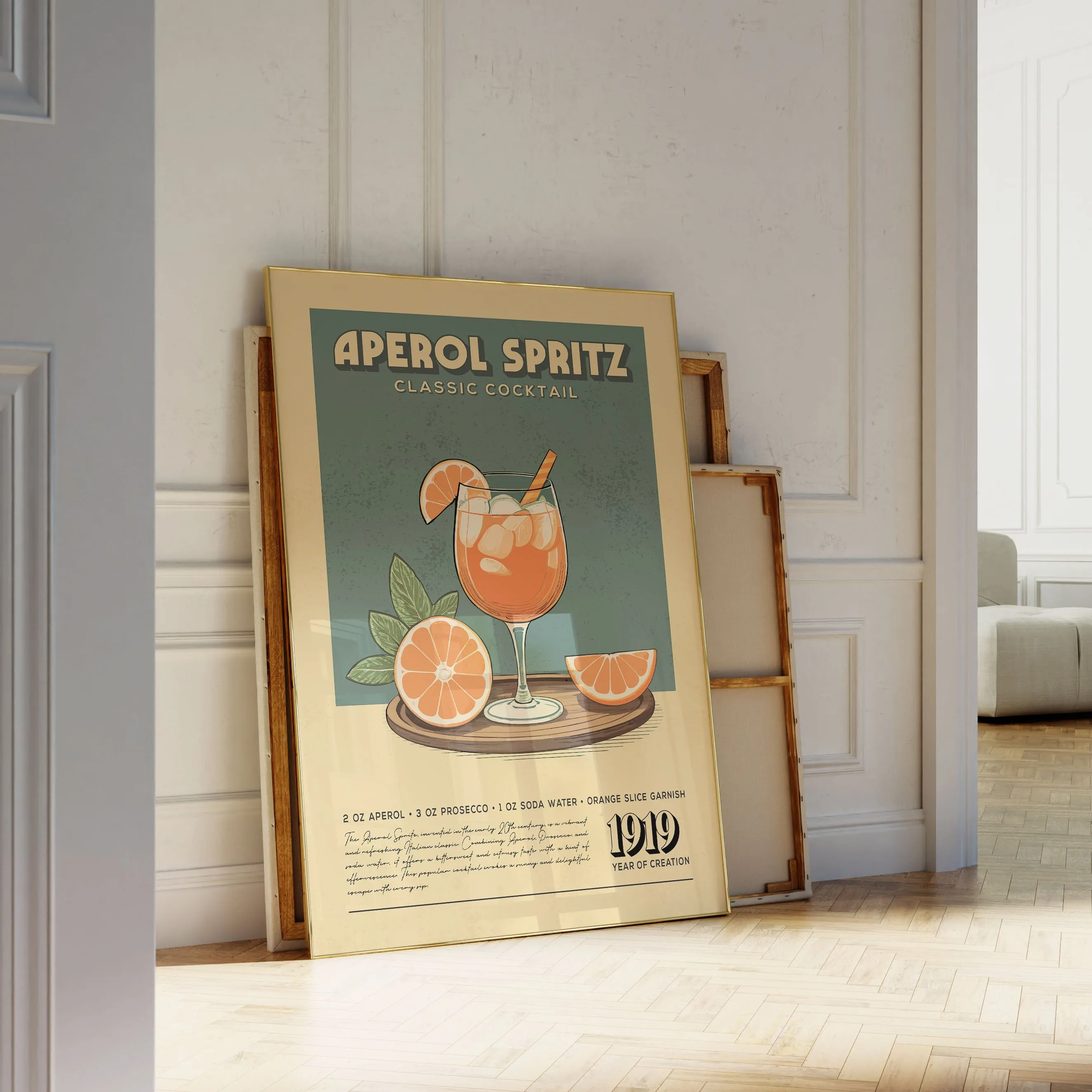 Aperol Spritz - Classic Cocktail Poster