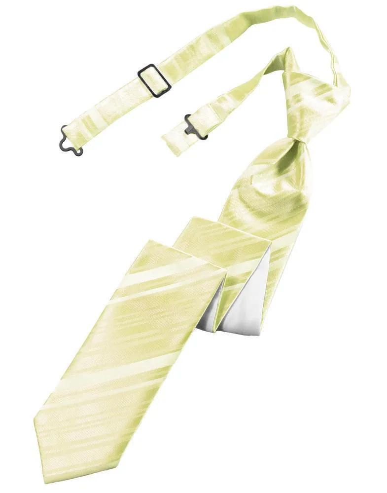 Banana Striped Satin Skinny Necktie