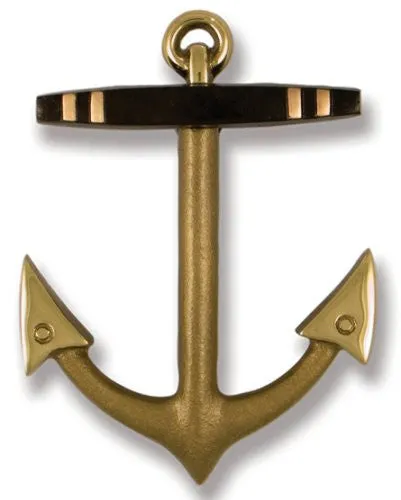 Beach Cottage Brass Anchor Door Knocker