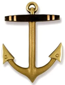 Beach Cottage Brass Anchor Door Knocker