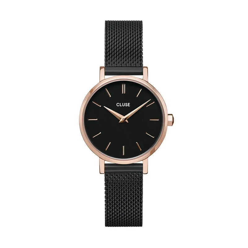 BLACK PETITE BOHO CHIC WATCH