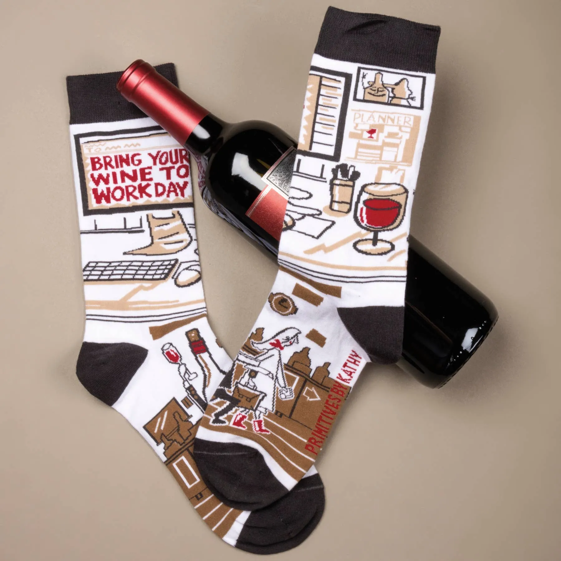 Bring Your Wine To Work Day Socks