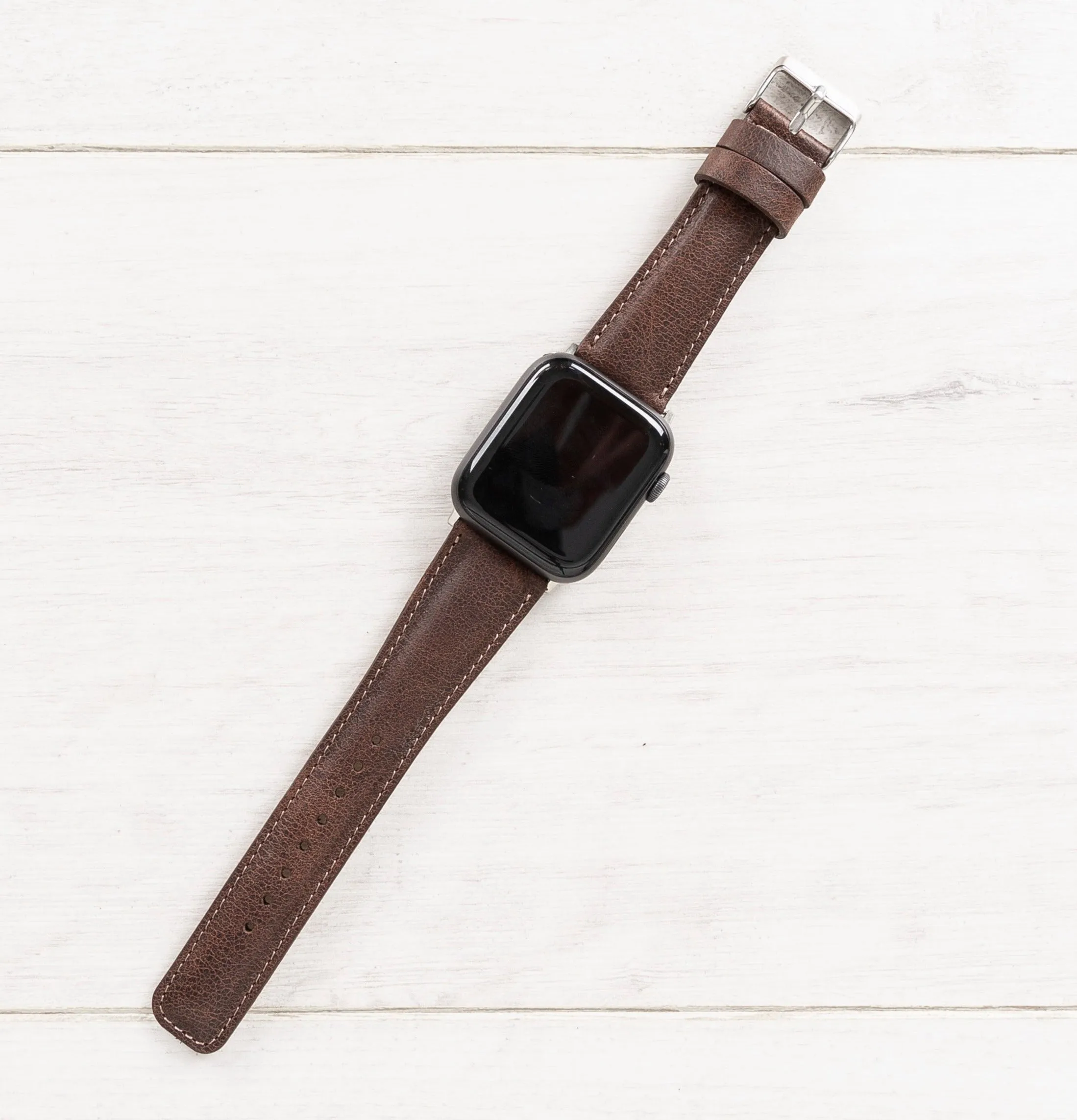 Brown Leather Classic Apple Watch Band