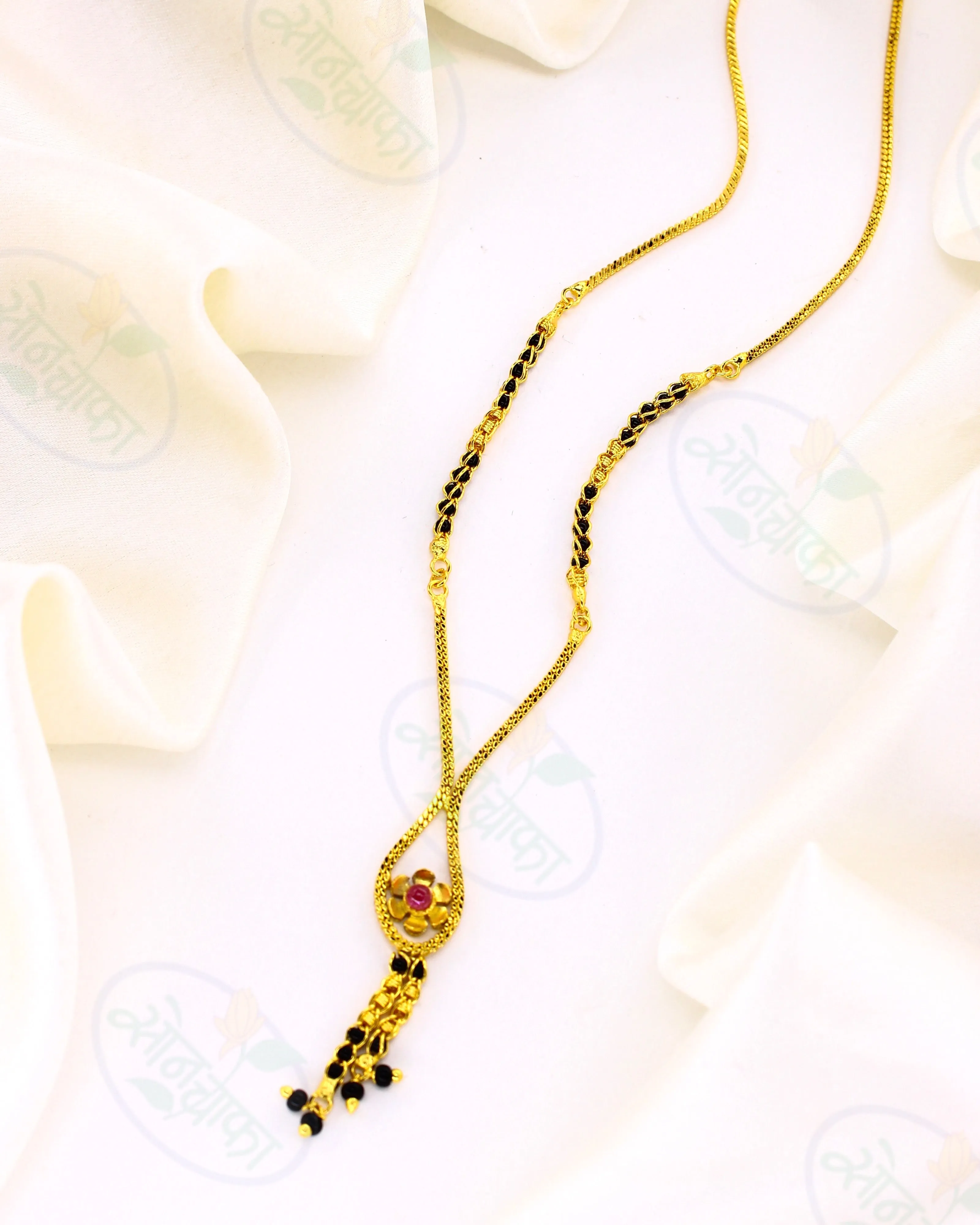 CHIC & FANCY FLORET GOLD PLATED MANGALSUTRA