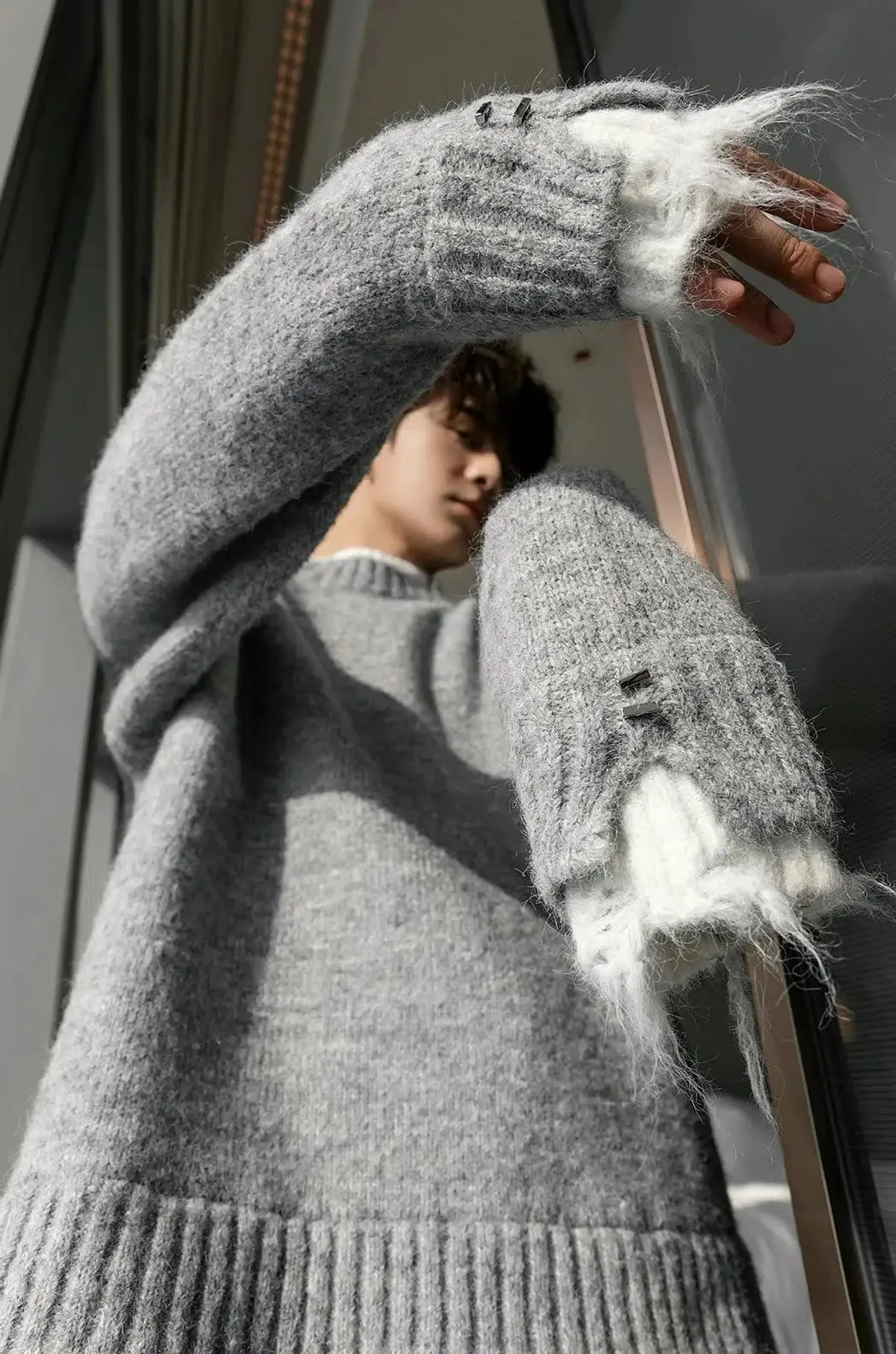 Chuan Minimal Distress Mohair Sweater