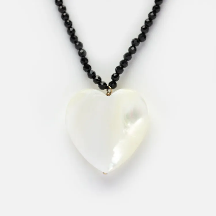 Cuore Grande Black Spinel Necklace