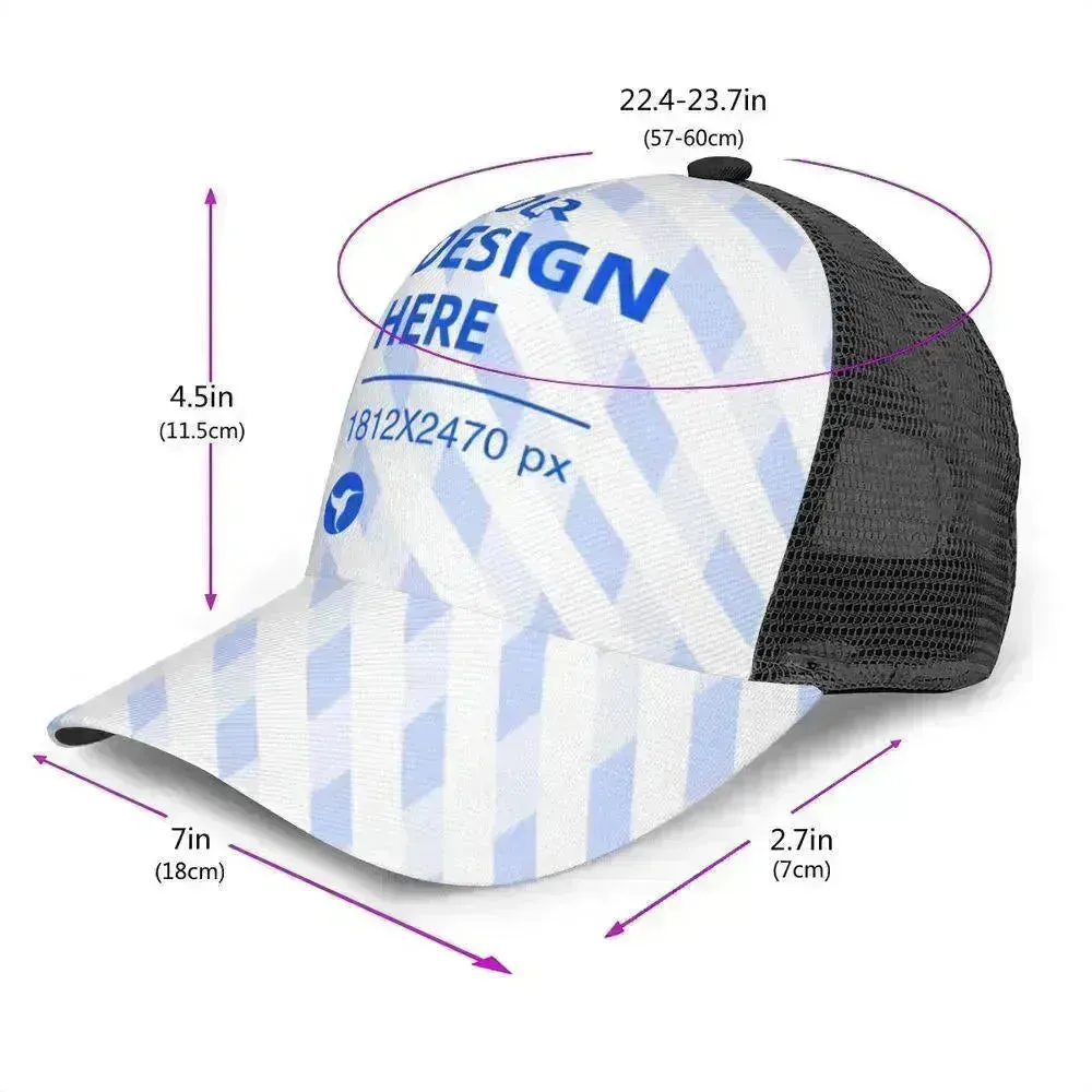 Curved Brim Mesh Sunscreen Baseball Hat