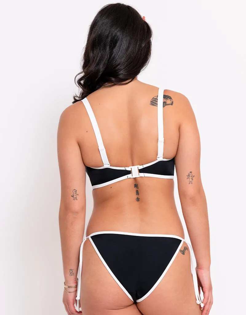 Curvy Kate Minimalist String Bikini Brief Black/White