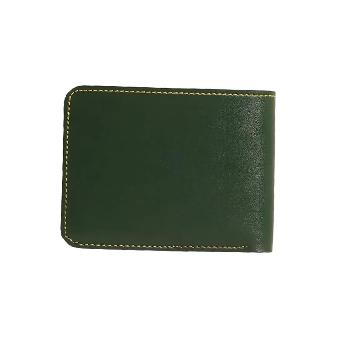 Customized Mens Vegan Leather Wallet with Mr. Charm - Green