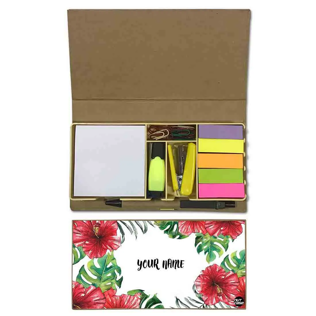 Customized Stationary Kit for Gift - Hibiscus Leaves