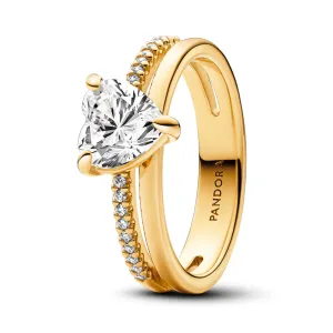 Double Band Heart Ring