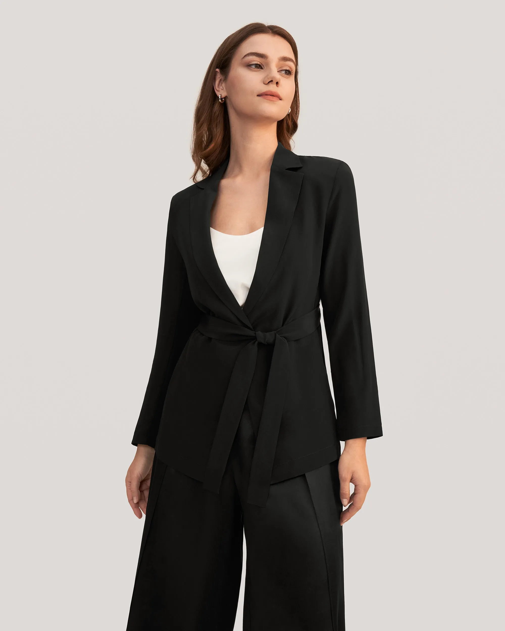 Effortless Chic Silk Blazer For Women