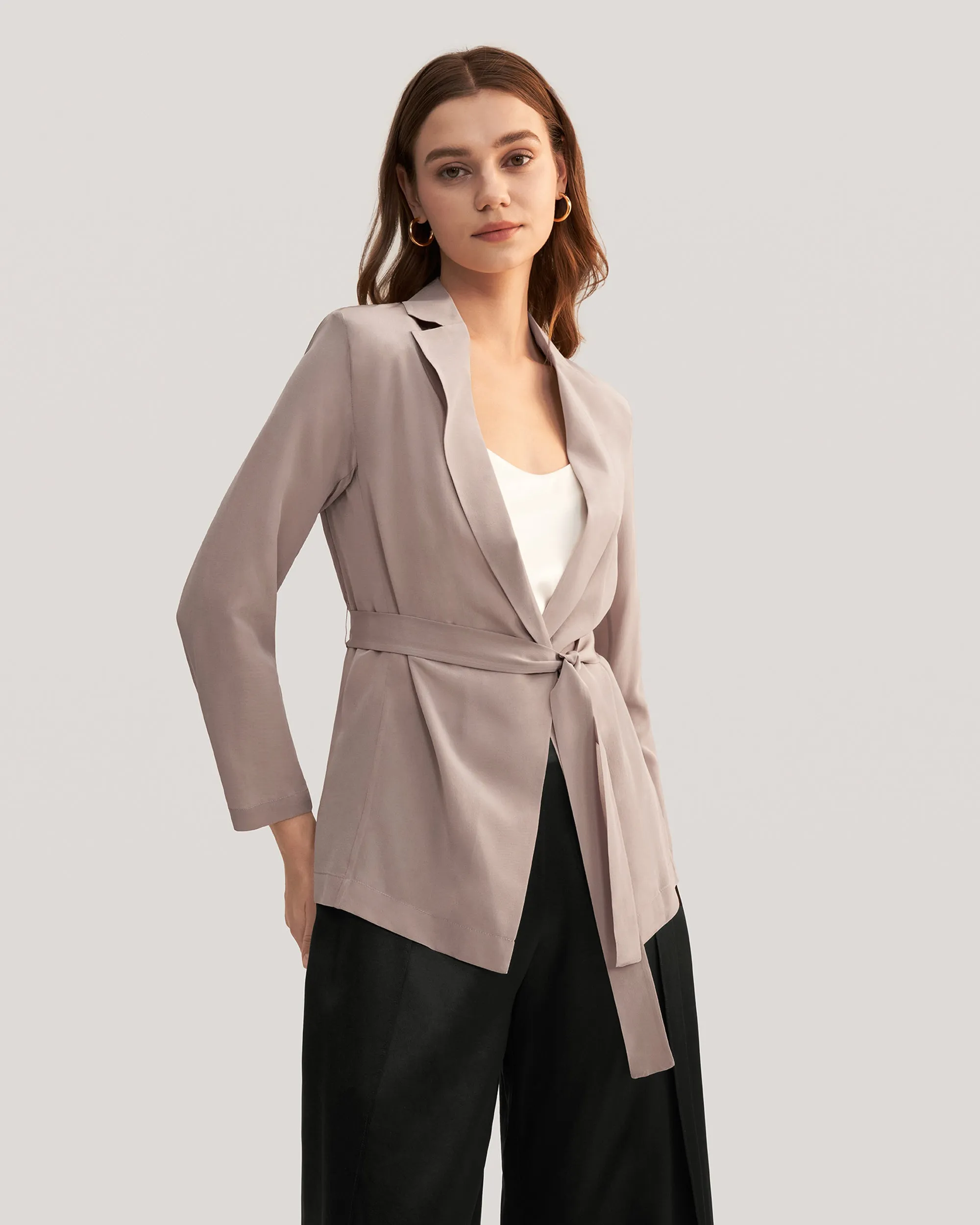 Effortless Chic Silk Blazer For Women