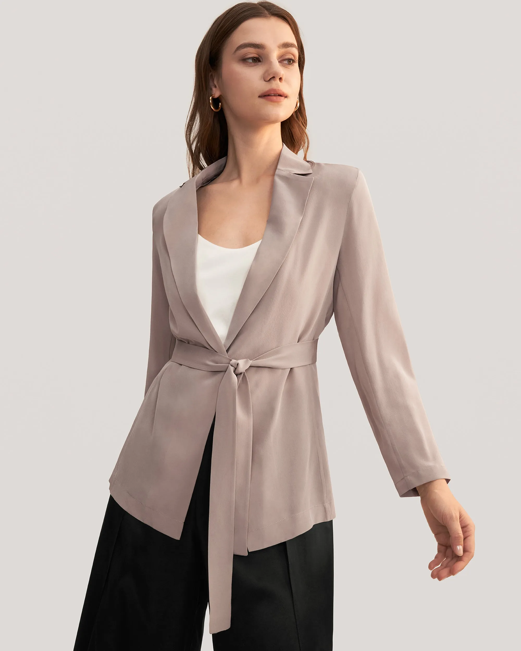 Effortless Chic Silk Blazer For Women