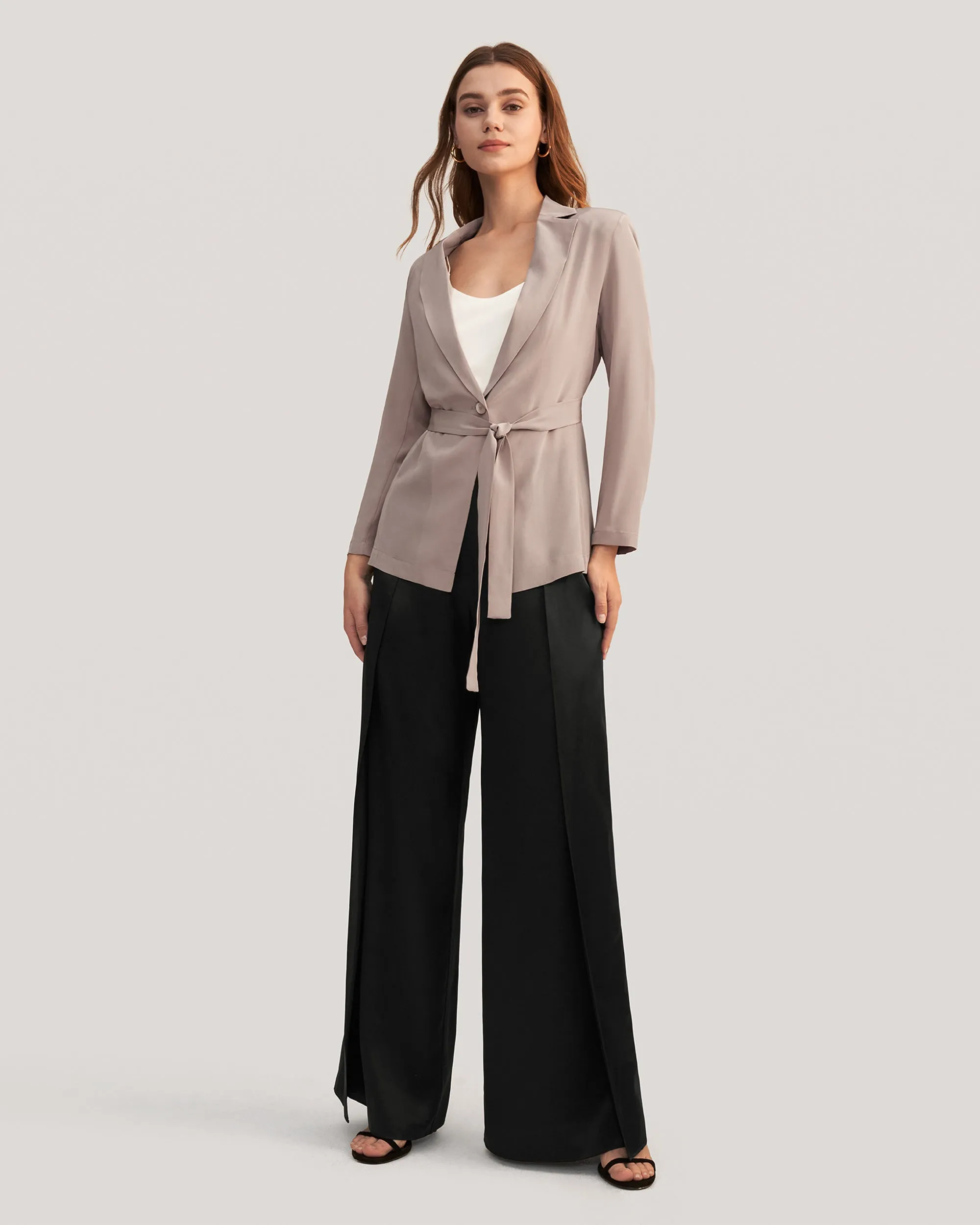 Effortless Chic Silk Blazer For Women