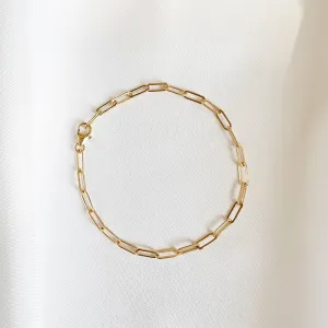 Elise Gold Filled Paperclip Chain Bracelet