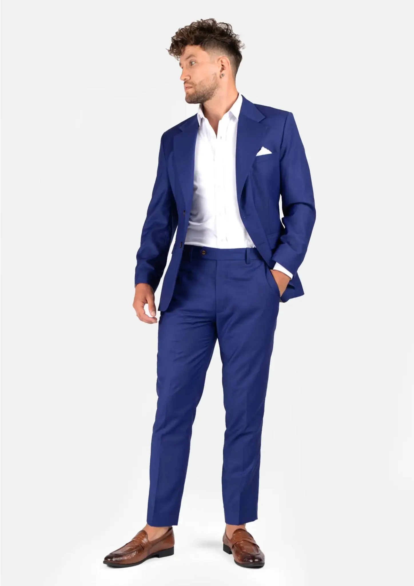 Ellis Royal Blue Twill Suit