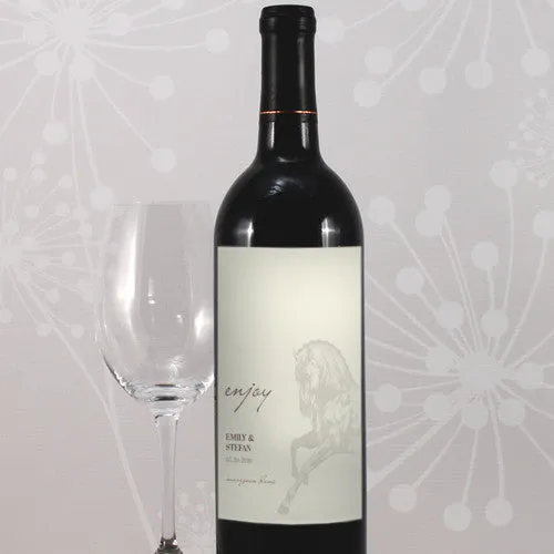 Equestrian Love Wine Label Black