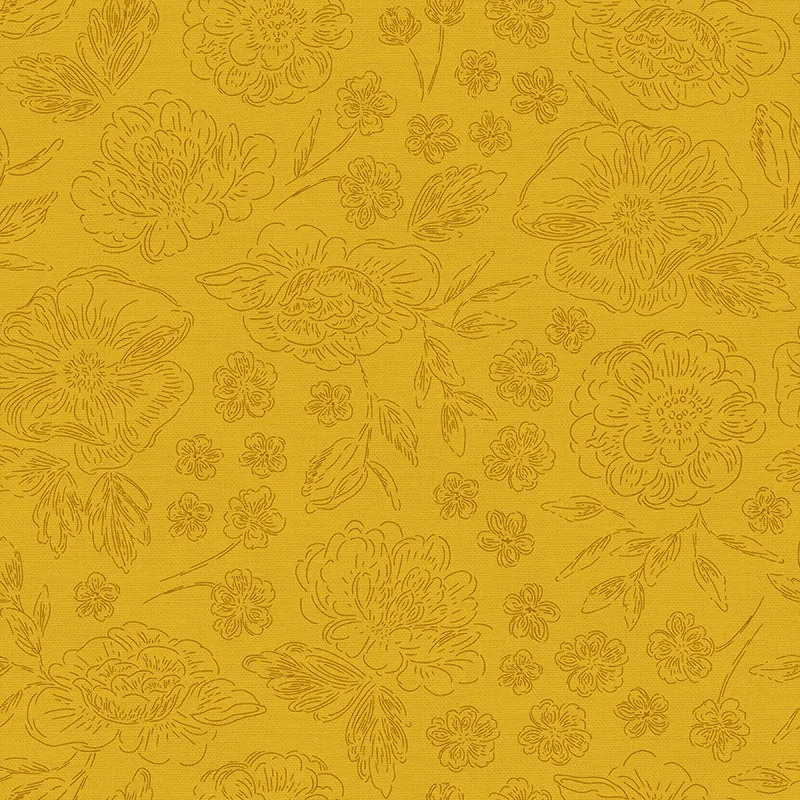 Floral Outline - Gold