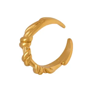 Golden Genie Ring: Stylish Titanium Steel Plated Women's Jewelry