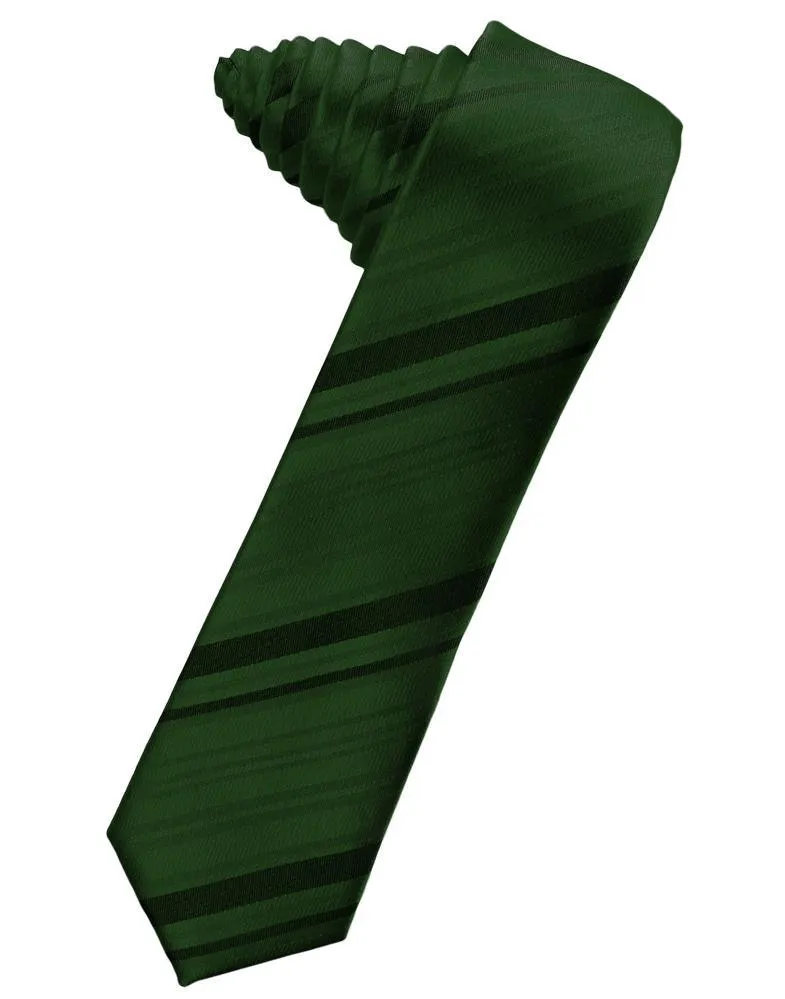 Holly Striped Satin Skinny Necktie