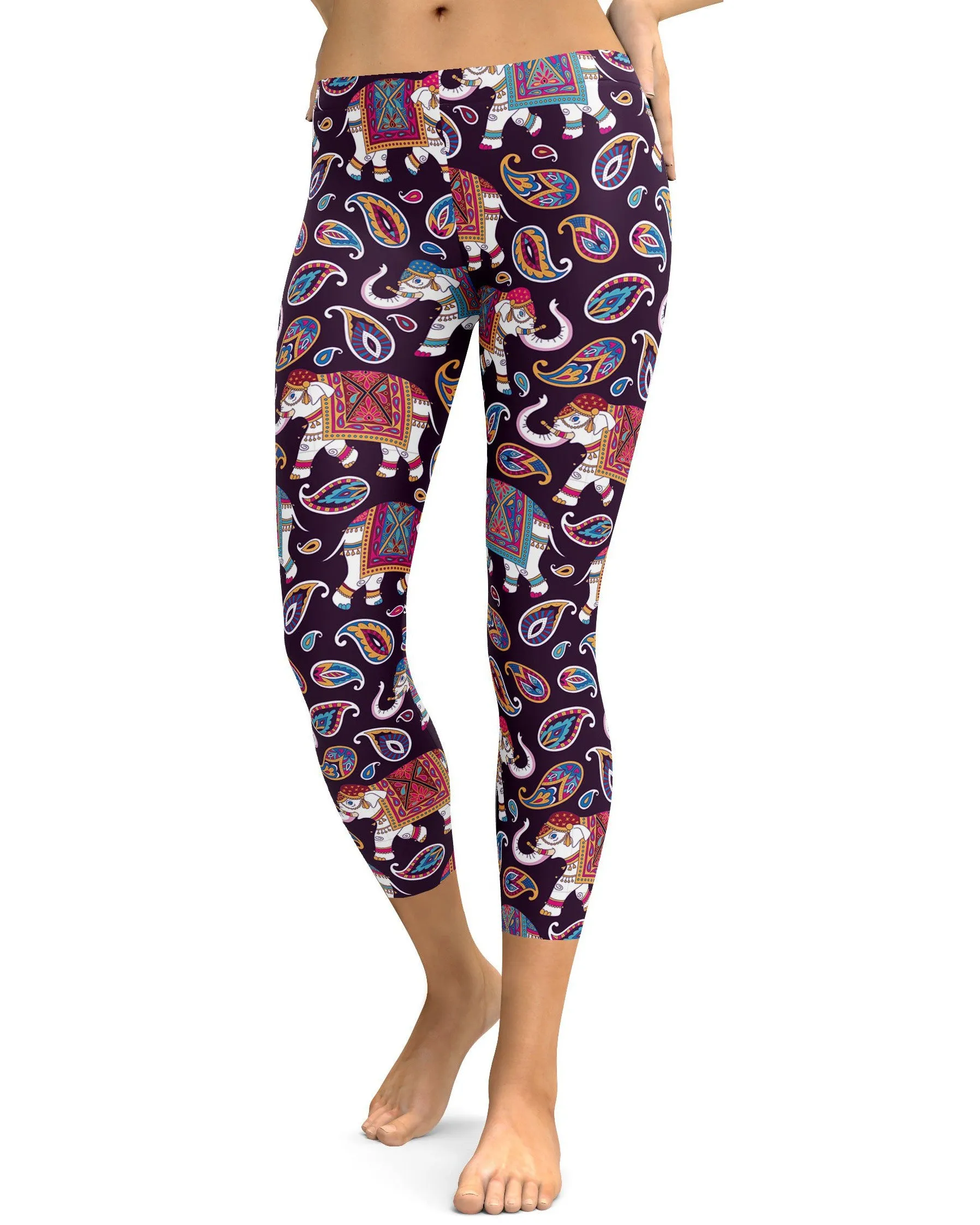 Indian Elephant Pattern Capris