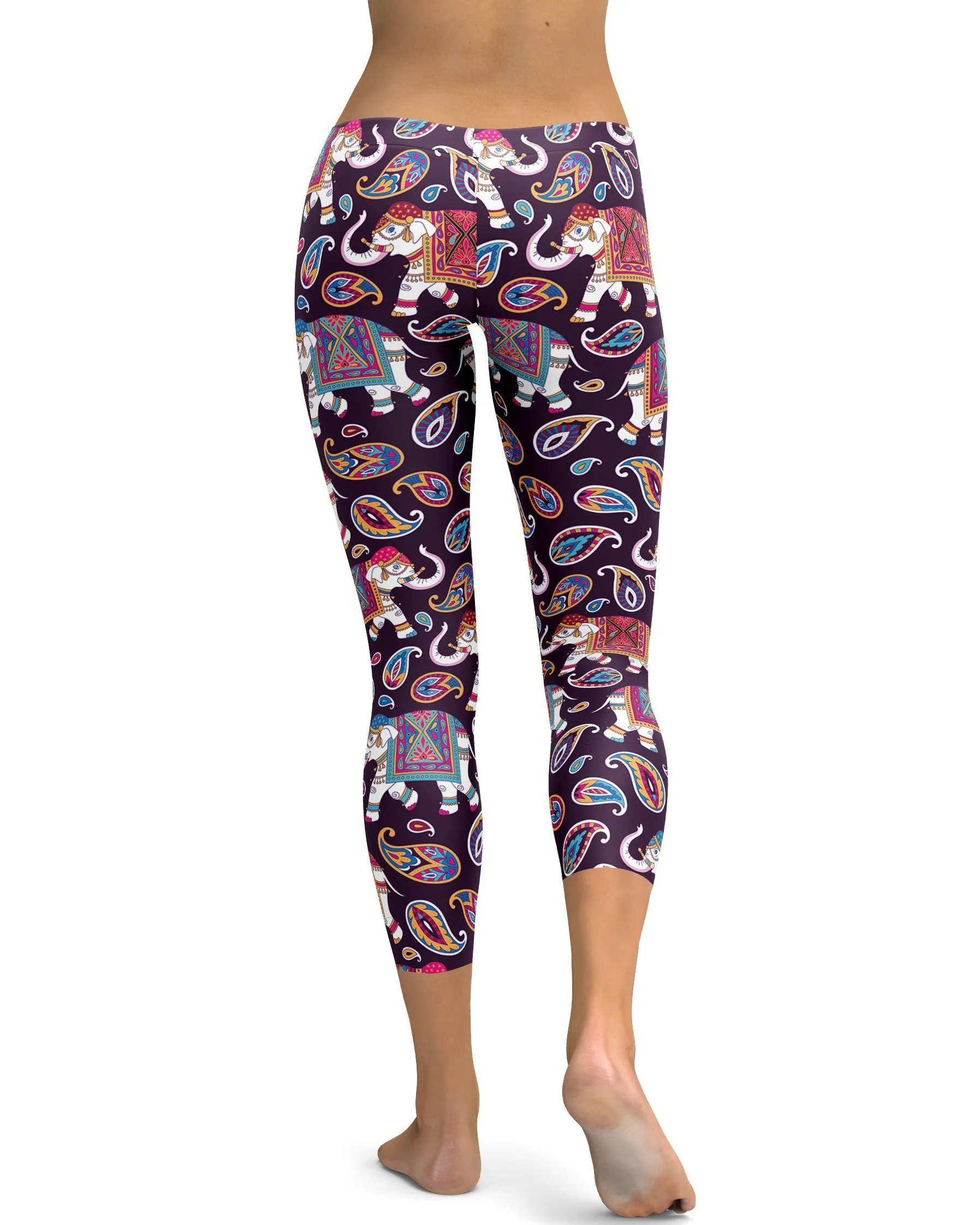 Indian Elephant Pattern Capris