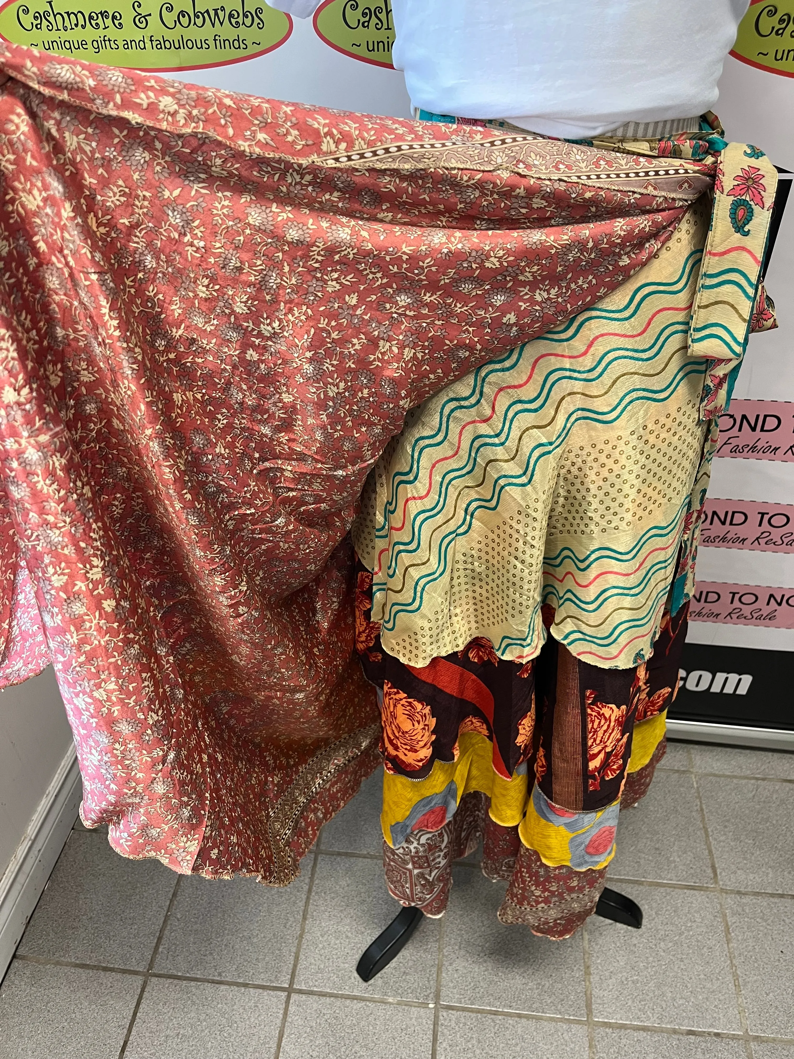 Indian Reversible Wrap Skirt (One Size)(4 Unique Styles Left!)