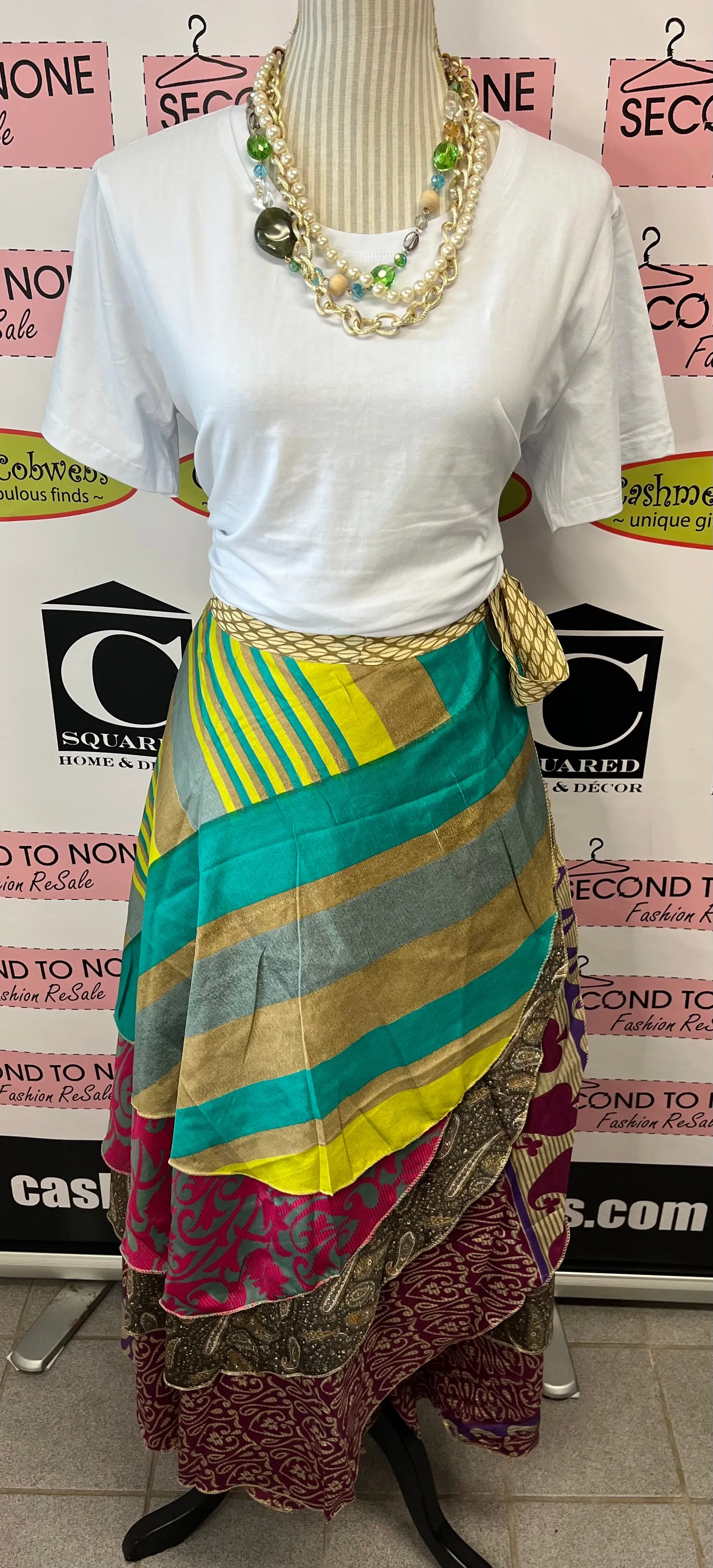 Indian Reversible Wrap Skirt (One Size)(4 Unique Styles Left!)