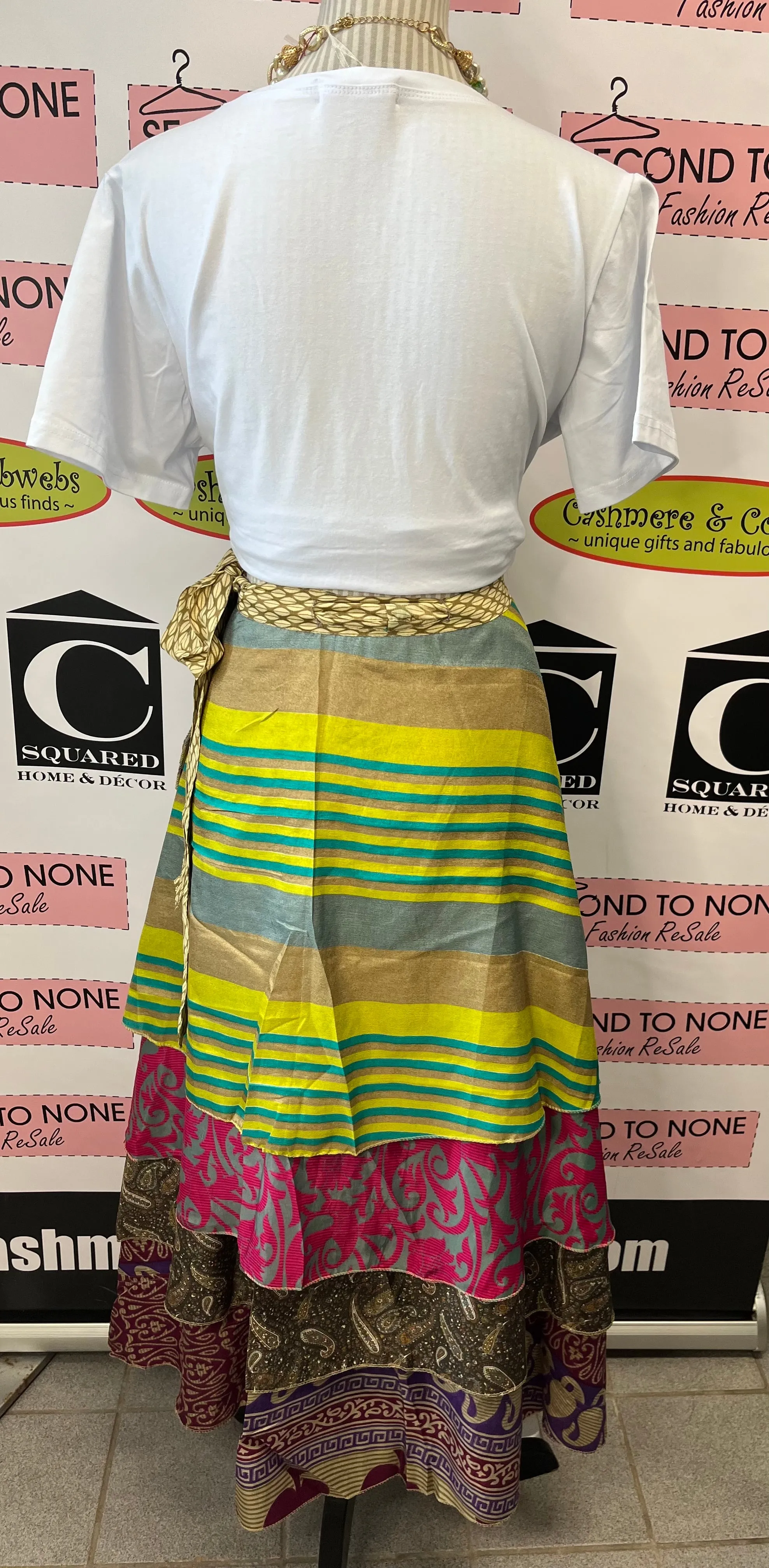 Indian Reversible Wrap Skirt (One Size)(4 Unique Styles Left!)